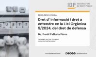 Dret d’ informació i dret a entendre en la Llei Orgànica 5/2024, del dret de defensa